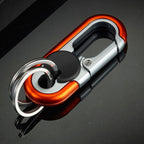 Metal Carabiner Keychain Zinc Alloy Vintage Style Black Blue Orange 3