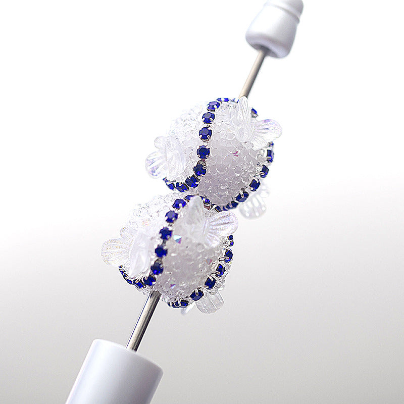 Embellished Bubblegum Beads 16mm Butterfly Embedded Rhinestone 10pcs 6