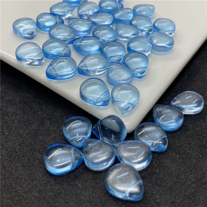 Czech Glass Beads Teardrop 12mm Transparent Iridescent 100pcs 19