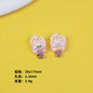 Bear Ice Cream Series Resin Beads Glossy Pastel Pink 20pcs 9