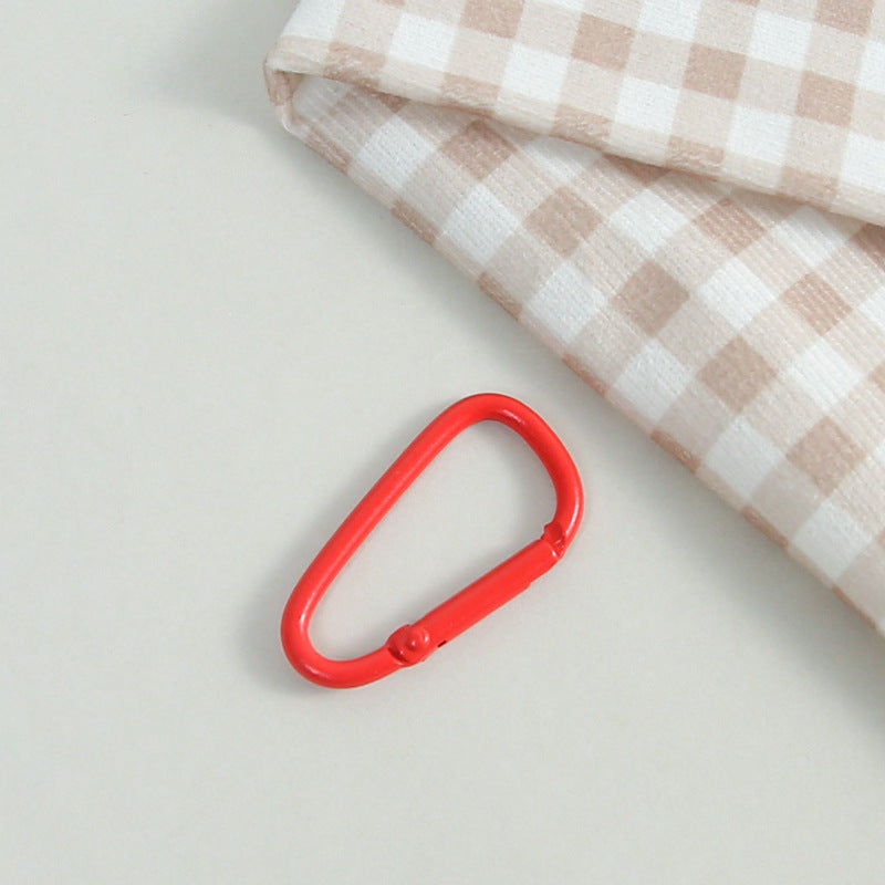 Metal D Shaped Spring Trigger Key Rings 46mm Colorful Painted 20pcs 10