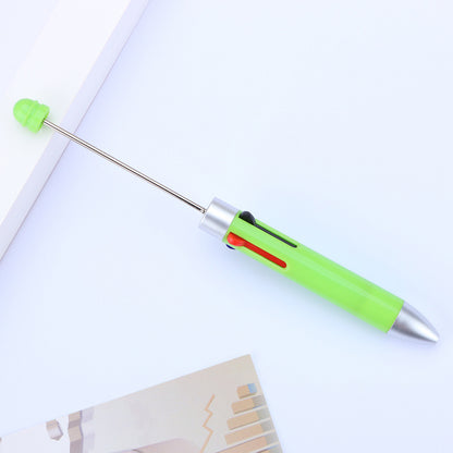 Beadable Pen Four Color Ballpoint Vibrant Barrel Bullet Tip 10