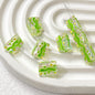 Lampwork Prism Glass Beads 12mm Hand Painted Dopamine Polka Dotted 5pcs 10