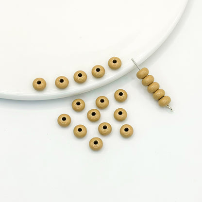 Alloy Spacer Beads 6mm Colorful Baking Painted 50pcs 18