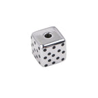 Plating Square Acrylic Beads 14mm Spot Plaid Mixed Colors 50pcs 3