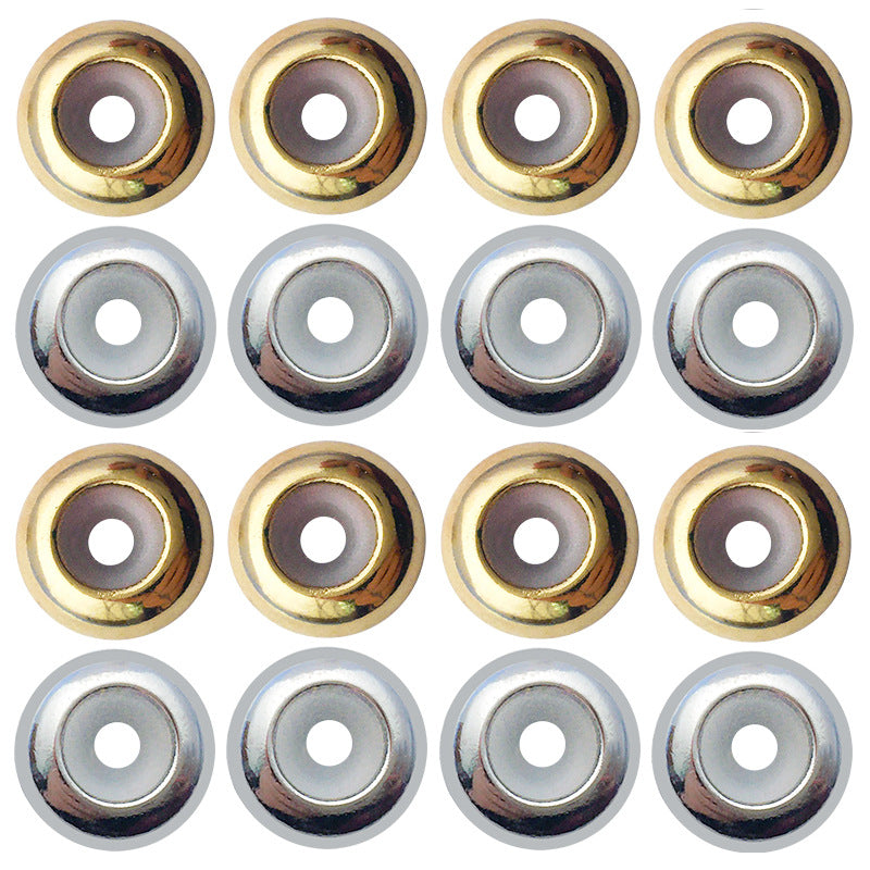 Stainless Steel Crimp Metal Beads 8mm Smooth Large Hole 20pcs 5