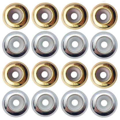 Stainless Steel Crimp Metal Beads 8mm Smooth Large Hole 20pcs 5