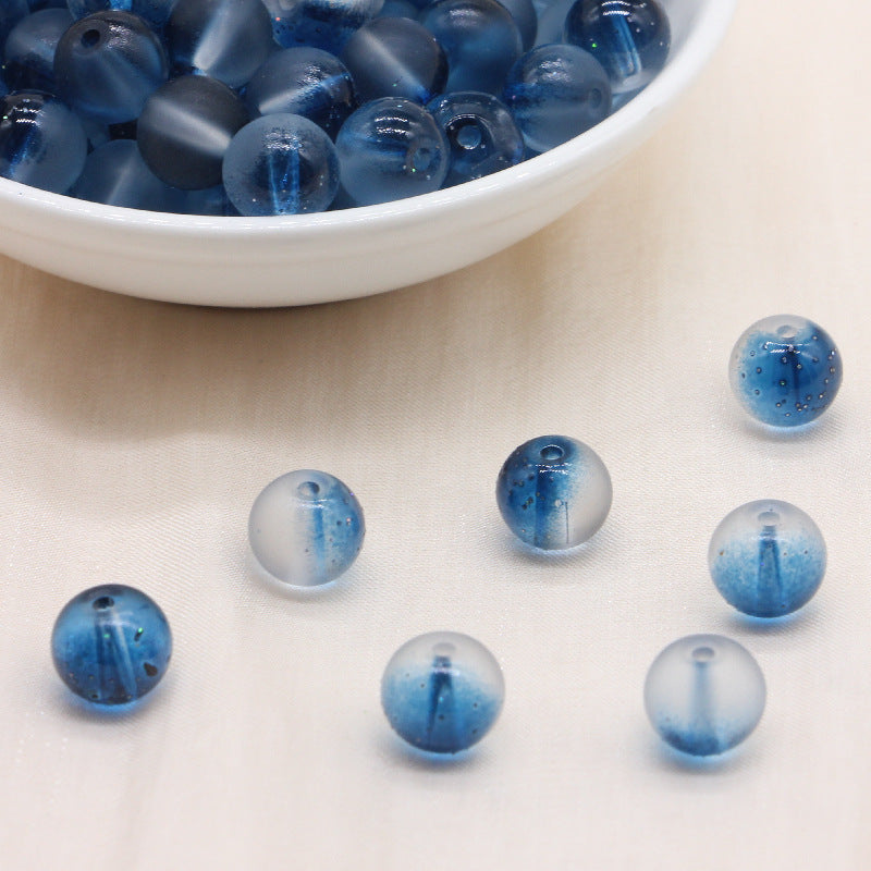 Frosted Glass Beads 8mm Soft Translucent Pastel Colors 50pcs 3