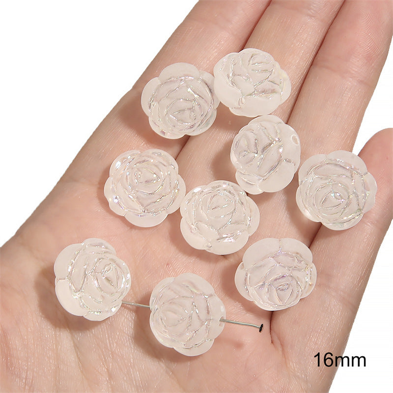 Semi-transparent Frosted Acrylic Beads Matte Finish Mixed Shapes 9