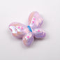 Colorful Plating Butterfly Acrylic Beads 29mm Mixed Smooth Faceted 10pcs 9