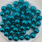 Plated Bubblegum Beads 20mm Metallic Mirror Finish Mixed Colors 20pcs 9