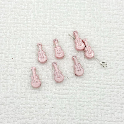 Guitar Metal Beads 12mm Baked Painted Multicolor 20pcs 14