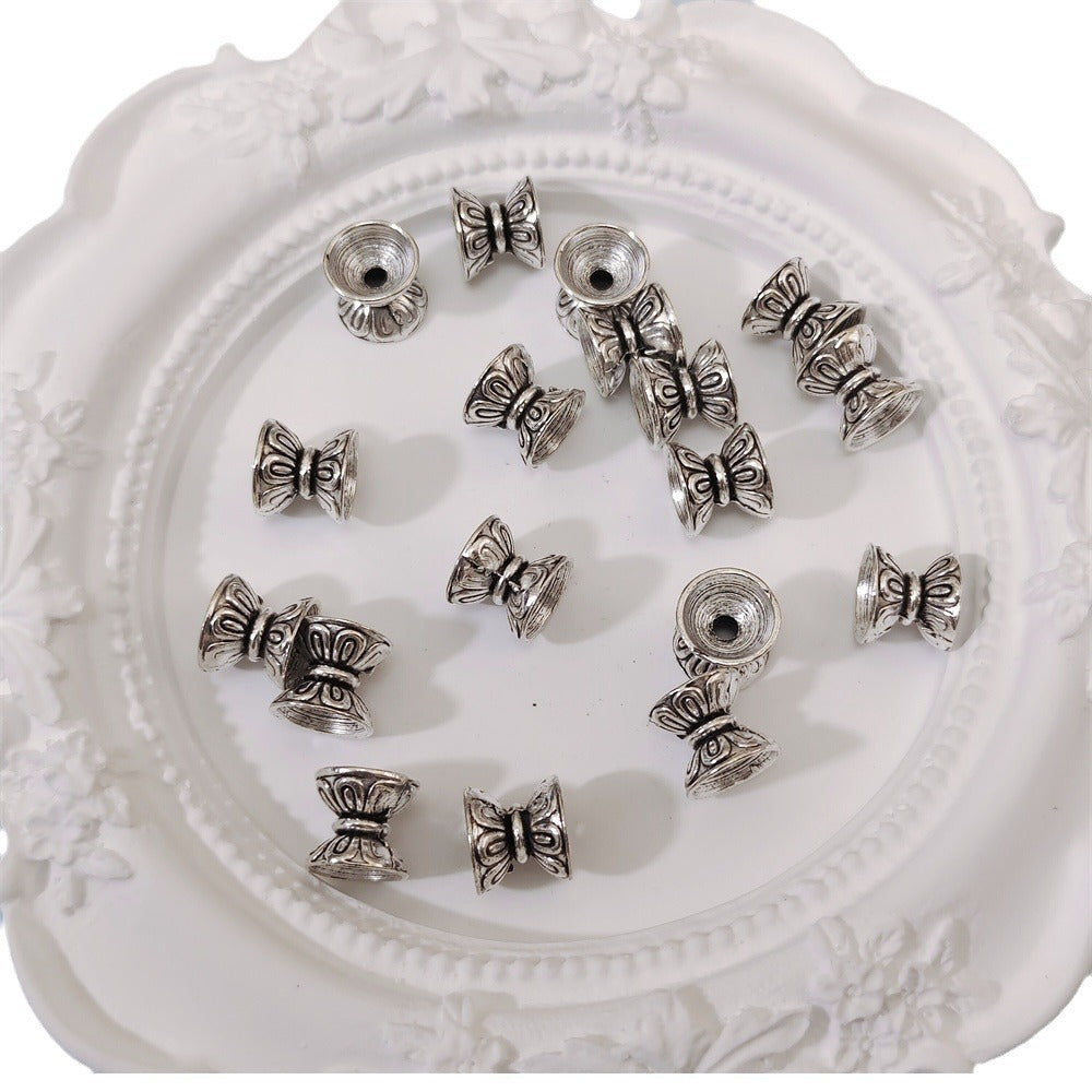 Alloy Lotus Pedestal Bead Caps 6mm 8mm Double-Sided 100pcs 5