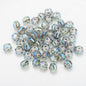 Faceted Glass Beads 8mm Watermelon Electroplated Iridescent 30pcs 22