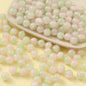 Gradient Crackle Round Glass Beads 10mm Pastel Mixed Colors 100pcs 11