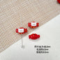 Cat and Bear Candy Painted Metal Beads 13 16mm Glossy 10pcs 19