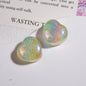 Glitter Starry Sky Heart Resin Beads 16mm Pastel Rainbow Shimmer 20pcs 6