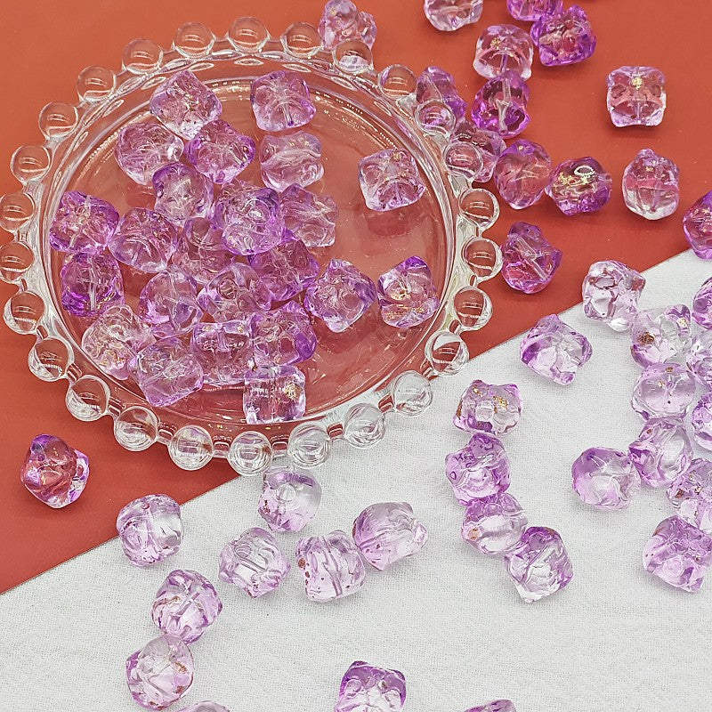 Frosted Lion Face Glass Beads 11mm Pastel Colors 25pcs 13