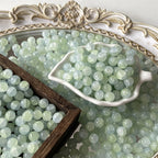 Crackle Round Glass Beads 10mm Imitation White Jade 100pcs 11