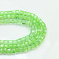 Square Glass Beads 4mm Transparent Clear Cube 100pcs 9