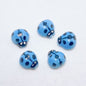 Colorful Ladybug Ceramic Beads 14mm Hand Painted Glazed 10pcs 12