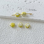 Cat Paw Metal Beads 11mm Glossy Enamel Painted Alloy 10pcs 6