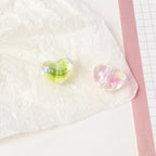 Transparent Heart Acrylic Beads 14mm UV Plating Two-Color 100pcs 3