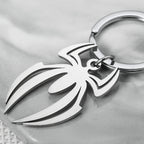Stainless Steel Halloween Spider Keychain Metallic Finish 3