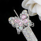 Double Sided Butterfly Rhinestone Beads 34mm Iridescent Alloy 2pcs 3