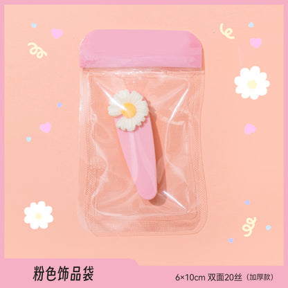 Zip Lock Bags Transparent PE Plastic Morandi Color Top Seal 10pcs 10