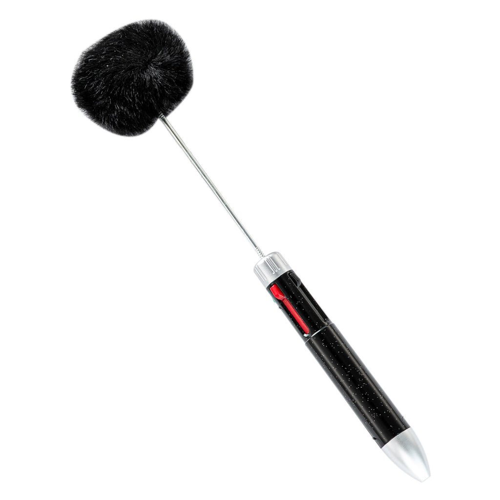 Beadable Pen Plastic Multicolor Fur Ball 4 Ink Colors 1pc 5