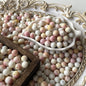 Crackle Round Glass Beads 10mm Imitation Porcelain Pastel Colors 120pcs 18