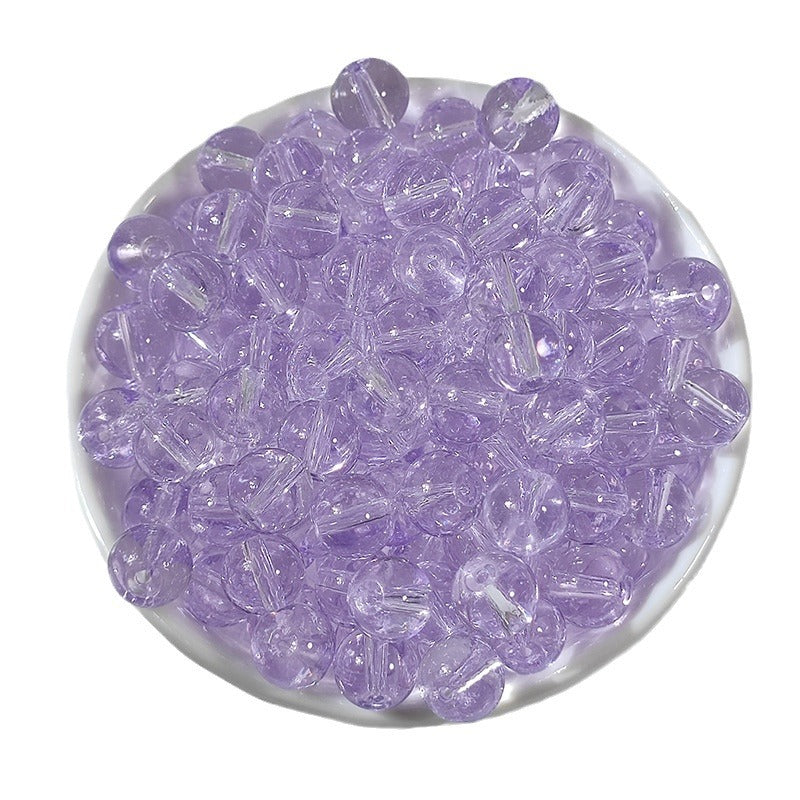 Ice Transparent Round Glass Beads 8mm Pastel Frosted Glow 100pcs 5