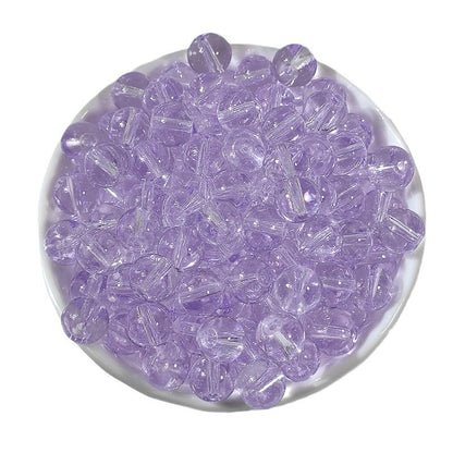 Ice Transparent Round Glass Beads 8mm Pastel Frosted Glow 100pcs 5