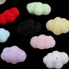 Granulated Sugar Texture Cloud Resin Beads 35mm 2pcs 2