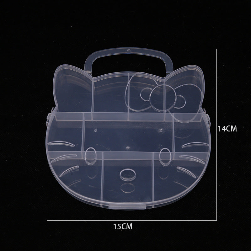 Multi Shaped Plastic Organizer Box PP Clear 1pc 16