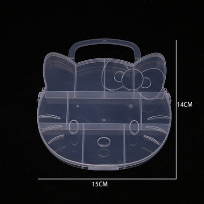 Multi Shaped Plastic Organizer Box PP Clear 1pc 16