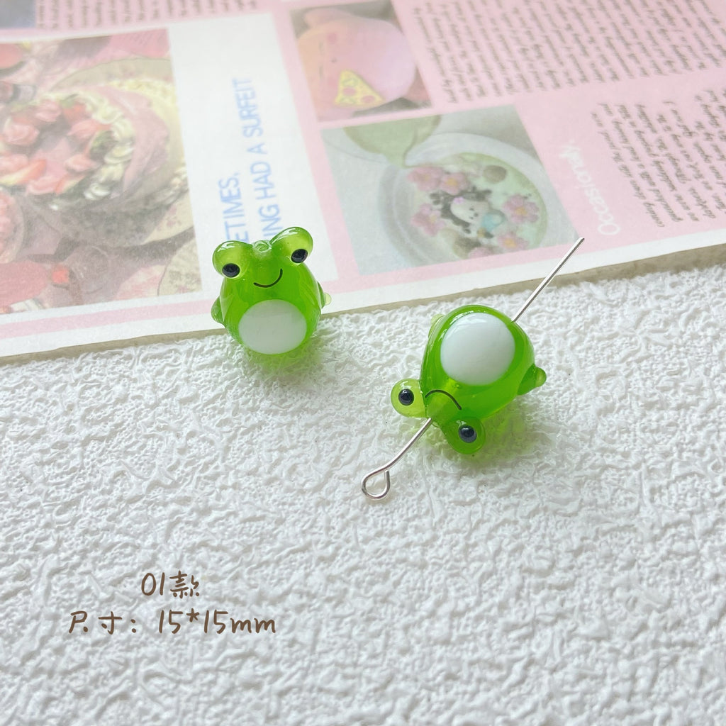 Hand Painted Animal Series Lampwork Glass Beads 1pc Adorable Characters 4