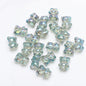 Electroplated Bear Glass Beads 12mm 14mm Mixed Metallic Colors 20pcs 15