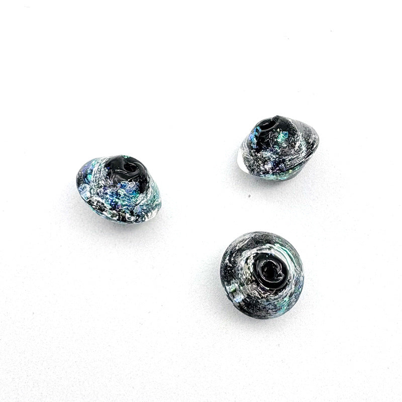 Lampwork Glass Beads Star Pattern Geometric Shapes Celestial 10pcs 3