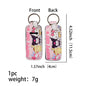 Neoprene Chapstick Holder Keychain Sanri Pattern Kawaii Animal 3pcs 15