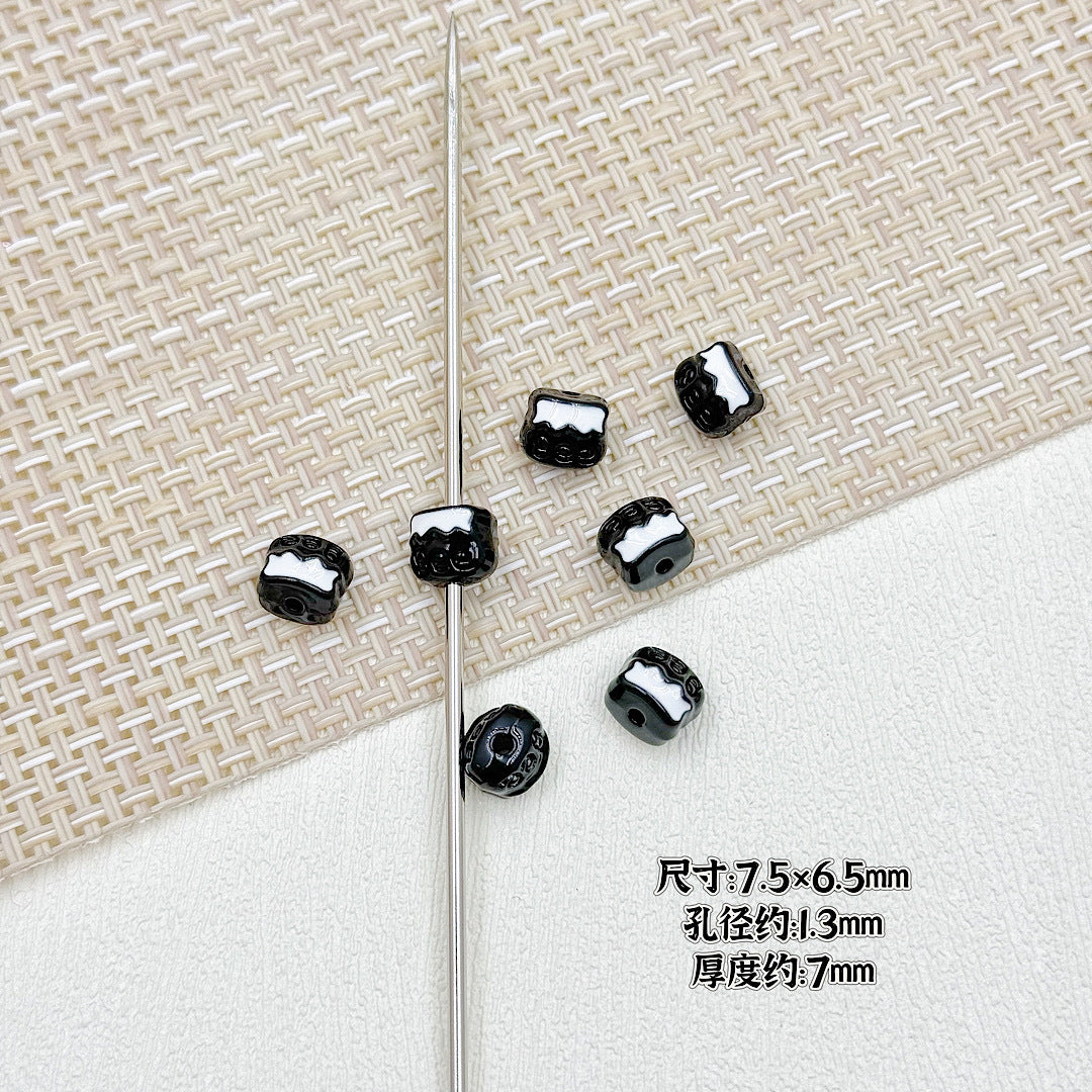 Bear and Honeypot Metal Beads 13mm Hand-Painted Colorful 10pcs 24