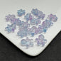 Frosted Gingerbread Man Glass Beads 14x15mm Colorful 100pcs 12