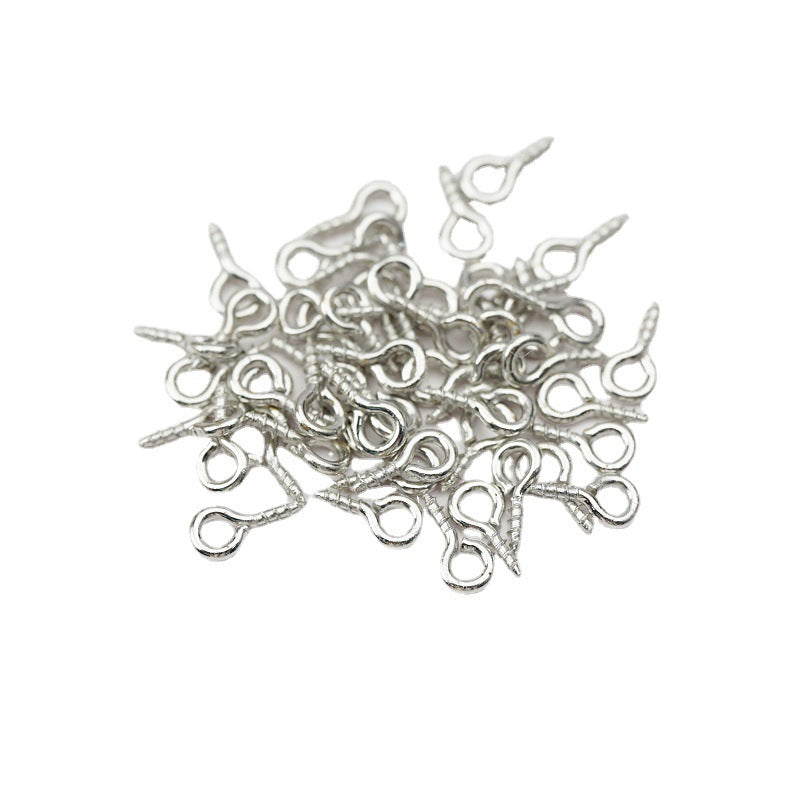 Iron Eye Pin Hooks Keychain Hardware 8 10 13 15 21mm 100pcs 5