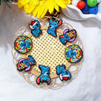 Silicone Focal Beads Christmas Stitch Wearing Christmas Hat 20pcs 3