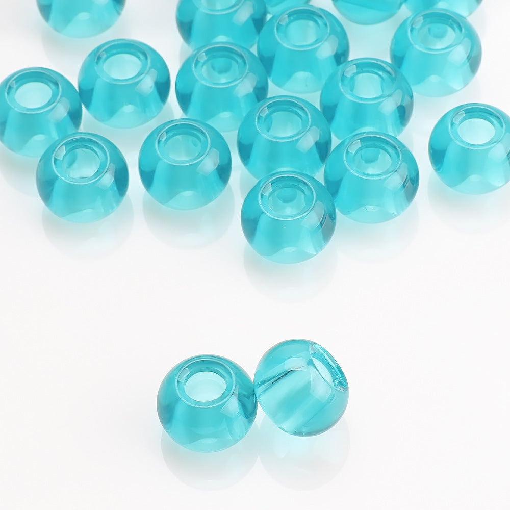 Glass Round Spacer Beads 14mm Multicolor Large Hole 40pcs 9