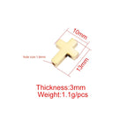 Stainless Steel Cross Metal Beads 13mm Polished Mirror Surface 10pcs 5