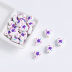 Hand Painted Animal Heart Ceramic Beads 15mm Colorful 5pcs 4
