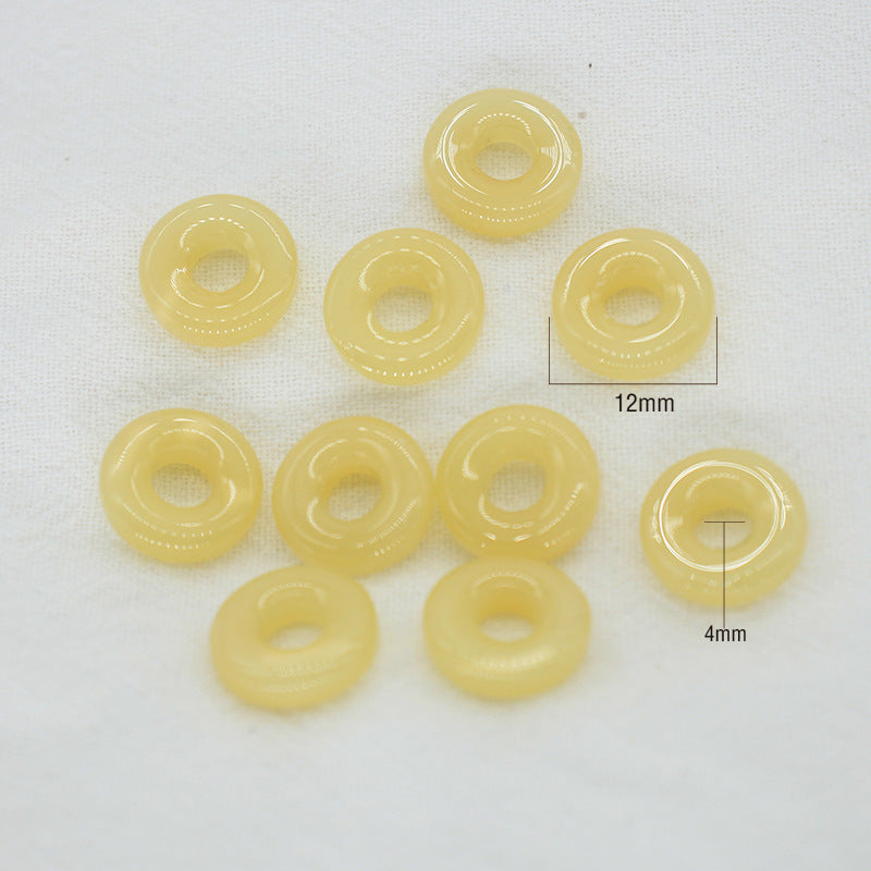 Glass Round Spacer Beads 12mm Imitated Jade 100pcs 8
