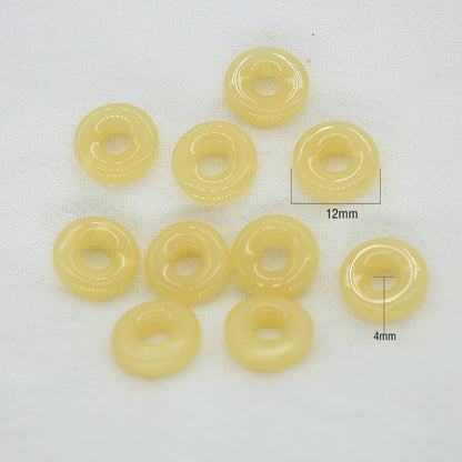 Glass Round Spacer Beads 12mm Imitated Jade 100pcs